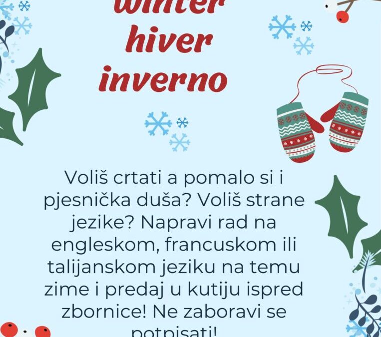 Nagradni natječaj za učenike od 1. do 8. razreda