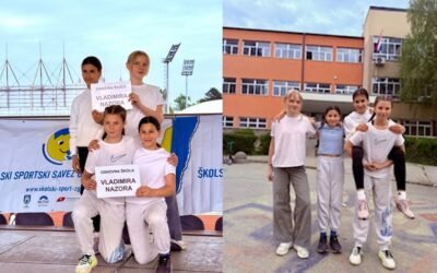 1.mjesto u štafeti 4×100 metara-atletika djevojčice – Nazor