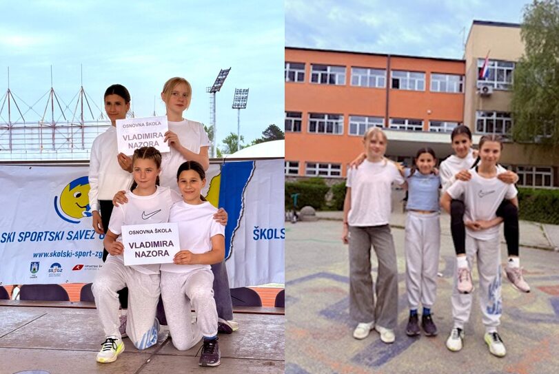 1.mjesto u štafeti 4×100 metara-atletika djevojčice – Nazor