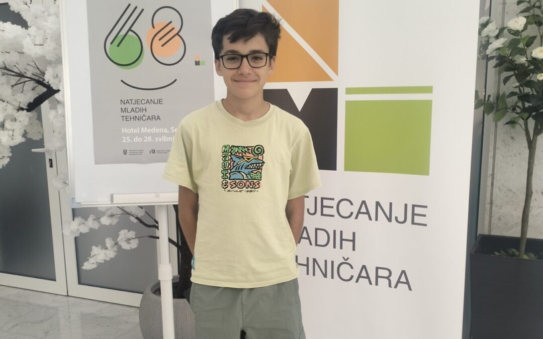 Značajan uspjeh Filipa Ćorluke na Državnom natjecanju iz tehničke kulture